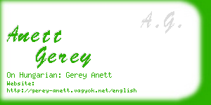 anett gerey business card